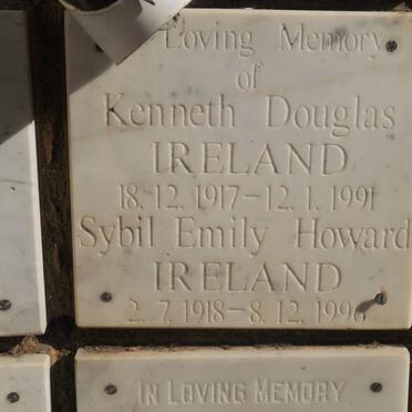 IRELAND Kenneth Douglas 1917-1991 &amp; Sybil Emily Howard 1918-1996