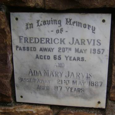 JARVIS Frederick -1957 &amp; Ada Mary -1987
