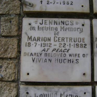 JENNINGS Marion Gertrude 1912-1982
