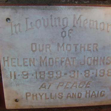 JOHNSON Helen Moffat 1899-1980