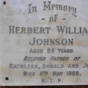 JOHNSON Herbert William -1960
