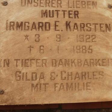 KARSTEN Irmgard E. 1922-1985