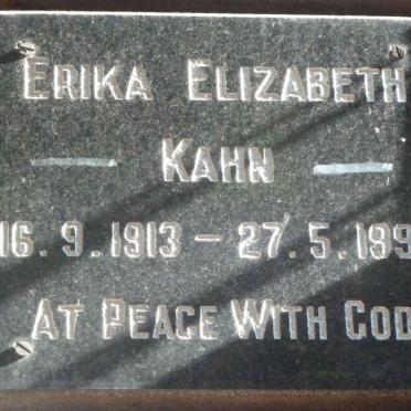 KAHN Erika Elizabeth 1913-1993
