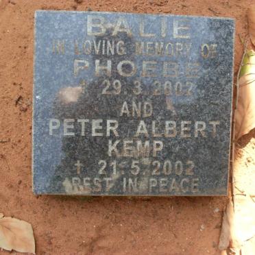 KEMP Peter Albert -2002 :: BALIE Phoebe -2002