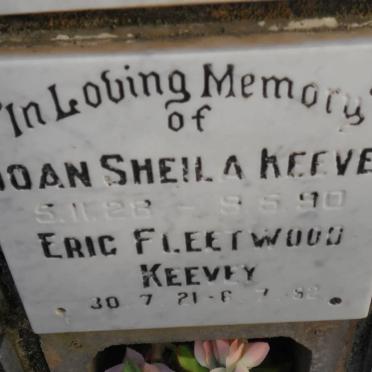 KEEVEY Eric Fleetwood 1921-1992 &amp; Joan Sheila 1928-1990