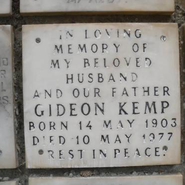 KEMP Gideon 1903-1977