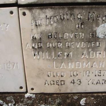 LANDMAN Willem Adriaan -1972
