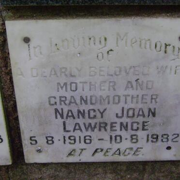 LAWRENCE Nancy Joan 1916-1982