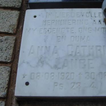 LANGE Anna Cathrina 1920-1991