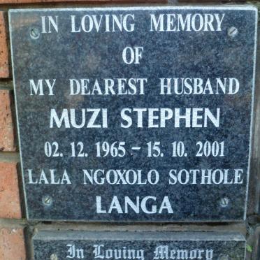 LANGA Muzi Stephen 1965-2001