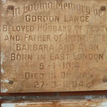 LANGE Gordon 1914-1984