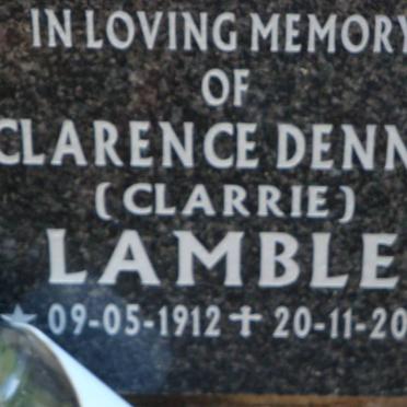 LAMBLE Clarence Dennis 1912-2002