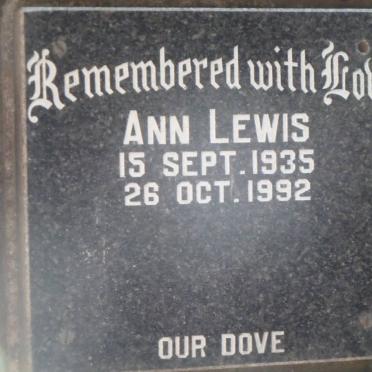 LEWIS Ann 1935-1992