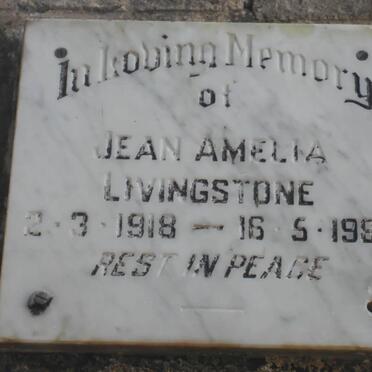 LIVINGSTONE Jean Amelia 1918-1989