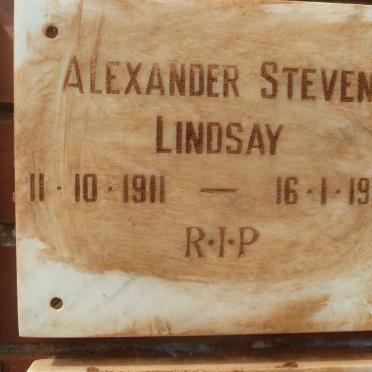 LINDSAY Alexander Steven 1911-1987