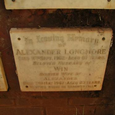 LONGMORE Alexander -1962 &amp; Win -1967