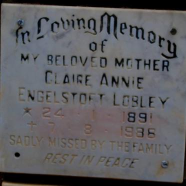 LOBLEY Claire Annie Engelstoft 1891-1988