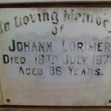 LORIMER Johann -1973