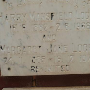 LOCKE Harry Mansfield 1882-1968 &amp; Margaret Jane 1885-1972