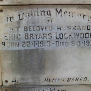 LOCKWOOD Eric Bryars 1913-1973