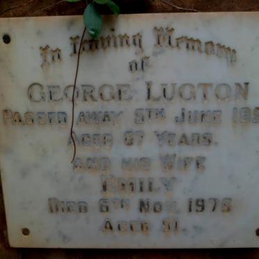 LUGTON George -1958 &amp; Emily -1975