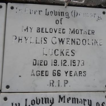 LUCKES Phyllis Gwendoline -1973