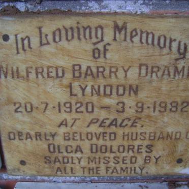 LYNDON Wilfred Barry Dramer 1920-1982