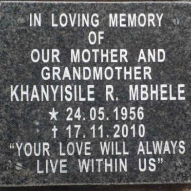 MBHELE Khanyisile R. 1956-2010