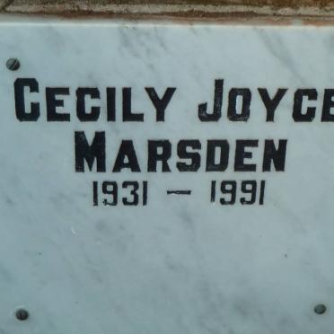 MARSDEN Cecily Joyce 1931-1991