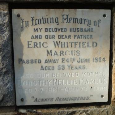 MARCUS Eric Whitfield -1964 &amp; Dorothy Nellie -1981
