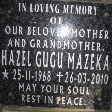 MAZEKA Hazel Gugu 1968-2010