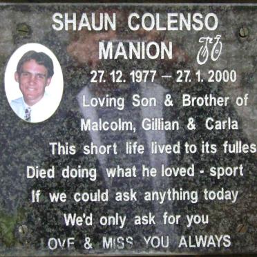 MANION Shaun Colenso 1977-2000