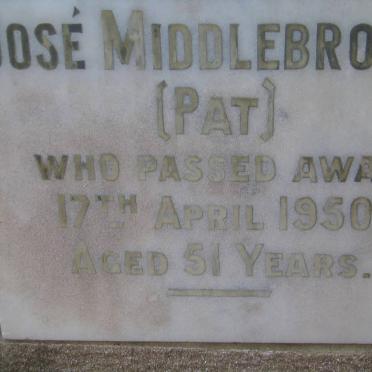 MIDDLEBROOK Jose -1950