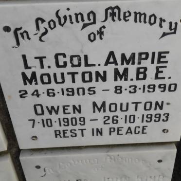 MOUTON Ampie 1905-1990 :: MOUTON Owen 1909-1993