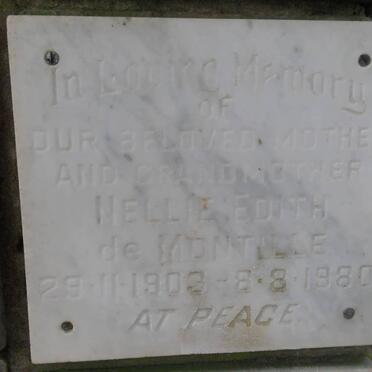 MONTILLE Nellie Edith, De 1903-1980