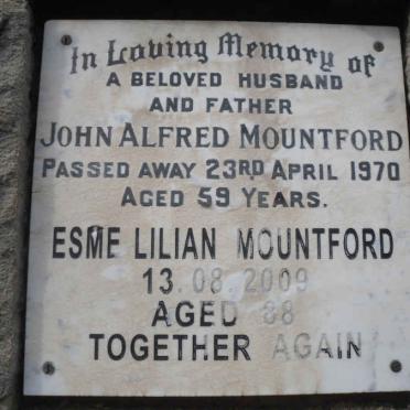 MOUNTFORT John Alfred -1970 &amp; Esme Lilian -2009