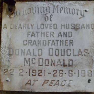 Mc DONALD Donald Douglas 1921-1981