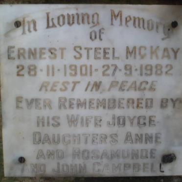 McKAY Ernest Steel 1901-1982