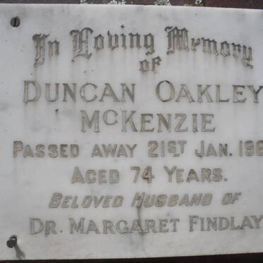 Mc KENZIE Duncan Oakley -1967