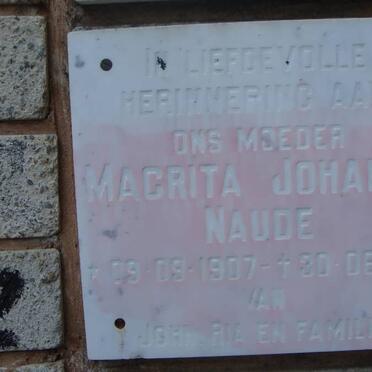 NAUDE Magrita Johanna  1907-1991
