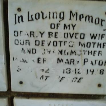 PATON Maureen Mary 1925-1978