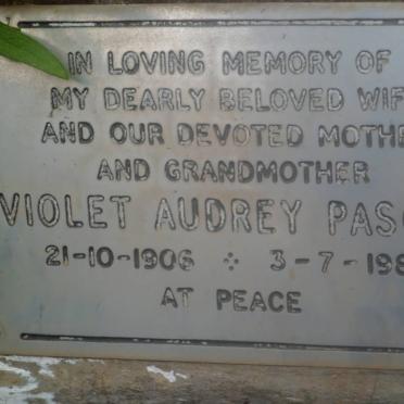 PASCOE Violet Audrey 1906-1980