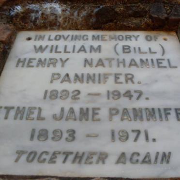 PANNIFER William Henry Nathaniel 1892-1947 &amp; Ethel Jane 1893-1971
