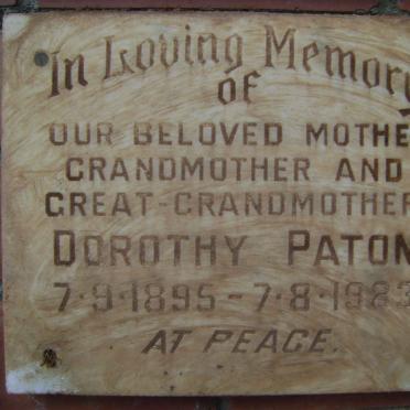 PATON Dorothy 1895-1983