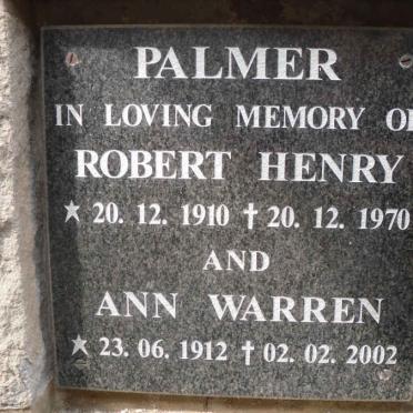 PALMER Robert Henry 1910-1970 &amp; Ann WARREN 1912-2002