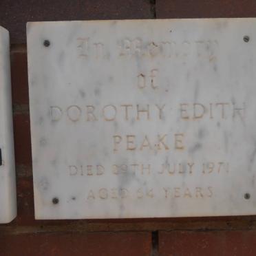 PEAKE Dorothy Edith -1971
