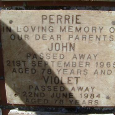 PERRIE John -1965 &amp; Violet -1984