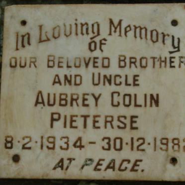 PIETERSE Aubrey Colin 1934-1982