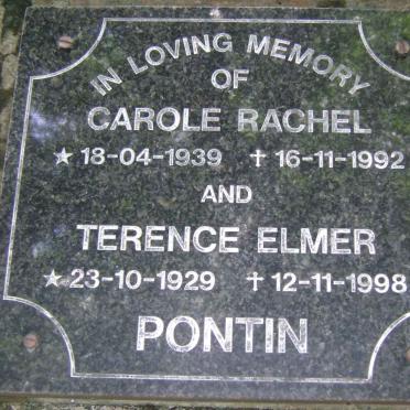 PONTIN Terence Elmer 1929-1998 &amp; Carole Rachel 1939-1992
