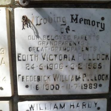 POLLOCK Frederick William 1900-1989 &amp; Edith Victoria 1906-1985
